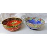 MALING LUSTRE BOWL & 1 OTHER Condition Report: Oriental / Chinese bowl is by bisto