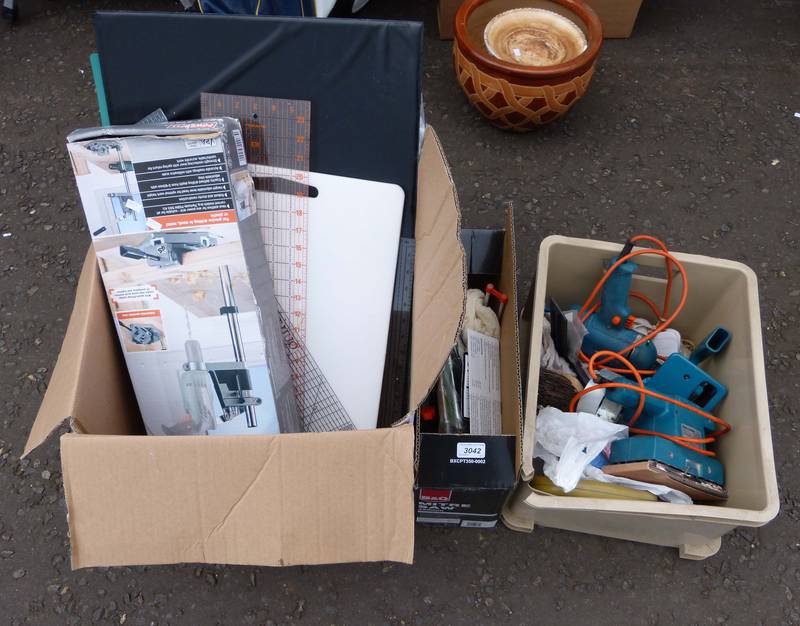 3 BOXES OF TOOLS INCLUDING POWER TOOLS,