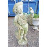 GARDEN STATUE OF BOY WITH HAT