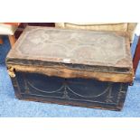 TRUNK WITH BRASS STUD DECORATION