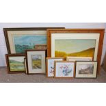 FRAMED WATERCOLOURS,