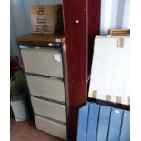 METAL FILING CABINET & SHELVES