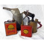 JUNIOR SHELL ADVERTISING CAN, VALVE SPOUT OIL CAN,