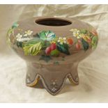 ARTS AND CRAFTS STYLE ENAMELLED GLASS BOWL