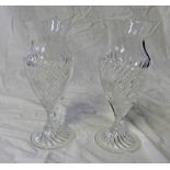 2 WATERFORD CRYSTAL VASES 21CMS Condition Report: both have the waterford mark to