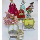 VARIOUS PORCELAIN FIGURES INCLUDING ROYAL WORCESTER GRANDMOTHERS DRESS, COALPORT FIGURE PAMELA,