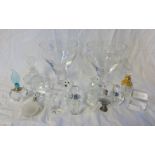 2 19TH CENTURY RUMMERS & VARIOUS CRYSTAL & SCENT BOTTLES