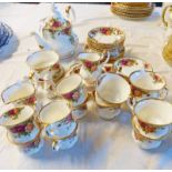 ROYAL ALBERT COUNTRY ROSES TEA AND COFFEE SERVICE