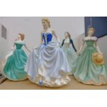 4 ROYAL DOULTON FIGURES INCLUDING SUSAN UN4532 LOVING THOUGHTS HN 4318,