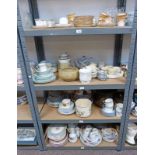 4 SHELVES OF VARIOUS TEA & COFFEE SETS & PART SETS ETC