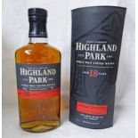 1 BOTTLE HIGHLAND PARK 18 YEAR OLD SINGLE MALT WHISKY - 70CL,