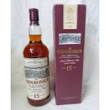 1 BOTTLE GLENDRONACH 15 YEAR OLD SINGLE MALT WHISKY - 1 LITRE,