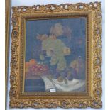 ALEC GREIG STILL LIFE WITH FRUITS GILT FRAMED OIL PAINTING SIGNED 53 X 45CM