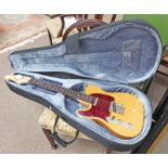 LEFT HANDED TANGLE WOOD ELECTRIC GUITAR WITH AN ACOUSTIC GUITAR CASE