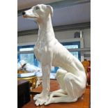 PORCELAIN GREYHOUND MADE IN ITALY S.M.