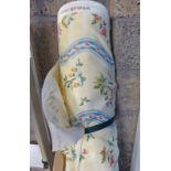 ROLL OF FLORAL DECORATED FABRIC "LUZON SCREEN PRINTED"