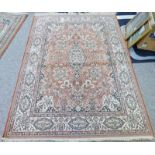 MIDDLE EASTERN PINK AND CREAM CARPET,