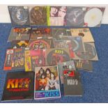 SELECTION OF APPROX 25 KISS VINYL RECORDS INCLUDING LIMITED EDITION PICTURE DISCS,