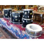 SET OF FIVE DRUMS MANUFACTURED BY CUSTOM PERCUSSION