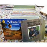 BOX OF LP'S TO INCLUDE ARTISTS SUCH AS JOHNNY CASH, STATUS QUO,