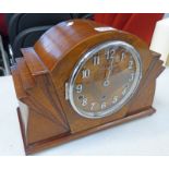 ROBERTSON LONDON ART DECO WALNUT MANTLE CLOCK