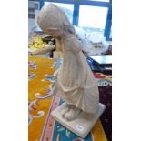 SCULPTURE OF A GIRL IN A DRESS INITIALLED K.S.