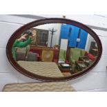 OVAL MAHOGANY FRAMED MIRROR