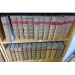 PUNCH OR THE LONDON CHARIVARI: HALF LEATHER BOUND VOLUMES 1904-1927 OVER 2 SHELVES