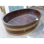 BRASS BOUND OVAL TUB