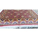 MIDDLE EASTERN RED AND BEIGE RUG 123 X 190 CM