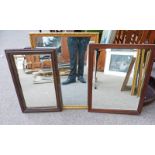 2 MAHOGANY FRAMED MIRRORS & GILT MIRROR