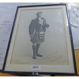 FRAMED PHOTOGRAPH OF HARRY LAUDER SIGNED & DATED MARCH 1935 - 31 X 24CM