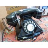 GPO BLACK ROTARY TELEPHONE