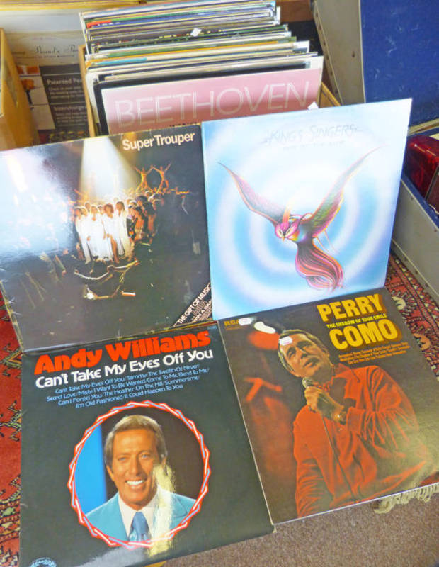 SELECTION OF LP RECORDS TO INCLUDE BEETHOVEN, ABBA,