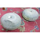 PAIR OF CURLING STONE DOOR STOPS