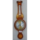 MAHOGANY FRAMED ANEROID BAROMETER