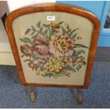 19TH CENTURY MAHOGANY FRAMED TAPESTRY FIRE SCREEN