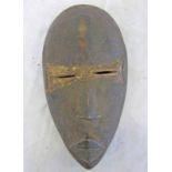 WEST AFRICAN DAN MASK WITH WHITE PAINT TO EYES 23CM