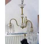 CUT GLASS CENTRE LIGHT FITTING