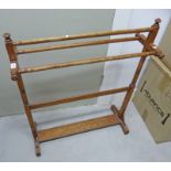 LATE 19TH CENTURY WALNUT TOWEL RAIL