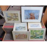 6 FRAMED WATERCOLOURS