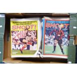 SELECTION OF SHOOT FOOTBALL MAGAZINES RANGING FROM 1970 TO 1973