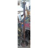 EARLY 20TH CENTURY MAHOGANY STANDARD LAMP WITH REEDED COLUMN Condition Report: 152cm