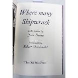 WHERE MANY SHIPWRACK, EARLY POEMS BY JOHN DONNE, WOODCUTS BY ROBERT MACDONALD,