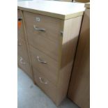 BEECH EFFECT 3 DRAWER FILING CABINET