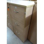 BEECH EFFECT 3 DRAWER FILING CABINET