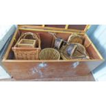 WOODEN CRATE CONTAINING RUGS,