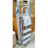 2 FOLDING ALUMINIUM LADDERS