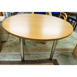 CIRCULAR KITCHEN TABLE WITH CHROME SUPPORTS