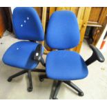 BLUE SWIVEL OFFICE ARMCHAIR & SWIVEL OFFICE CHAIR